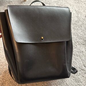 Alxiliary Black leather Backpack- Aritzia